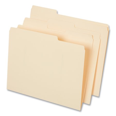 UNIVERSAL Top Tab File Folders, 1/3-Cut Tabs: Assorted, Letter Size, 0.75 in. Expansion, Manila, 50PK UNV18104